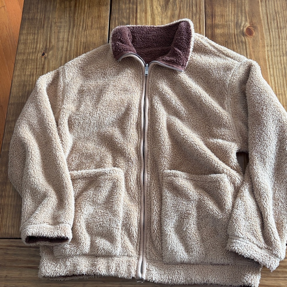Holister Sherpa Jacket Coat Size Small